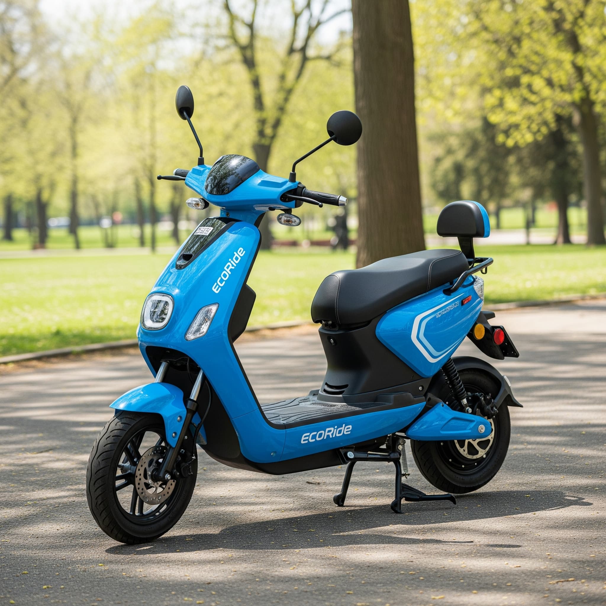 A nimble EcoRide electric scooter